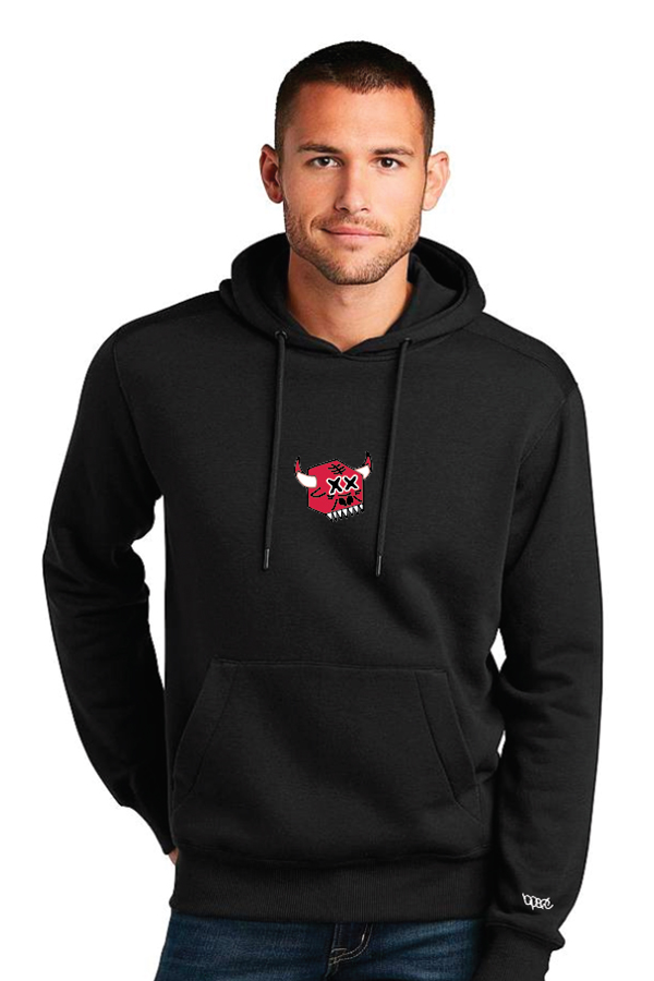 New Era Red Chicago Bulls Color Pack Cropped Top Pullover Hoodie
